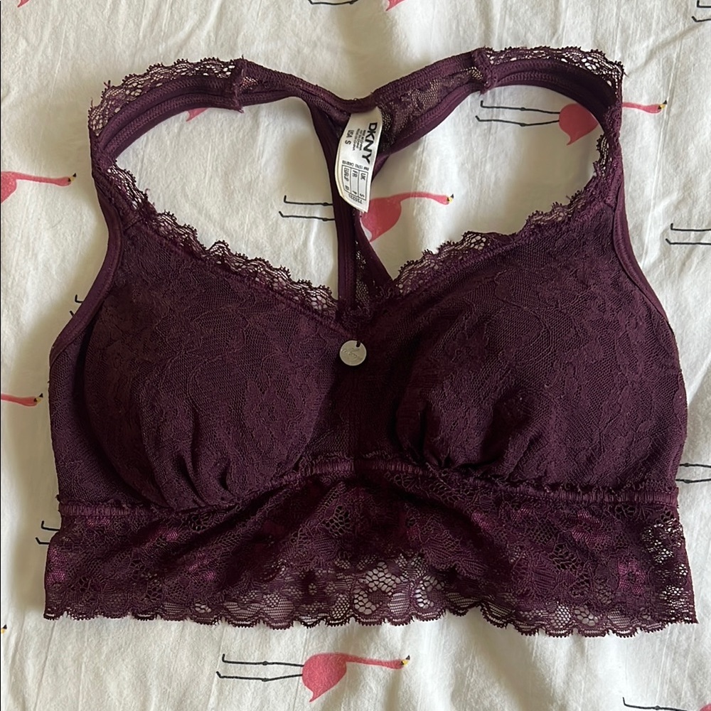 DKNY Purple Lace Longline Bralette